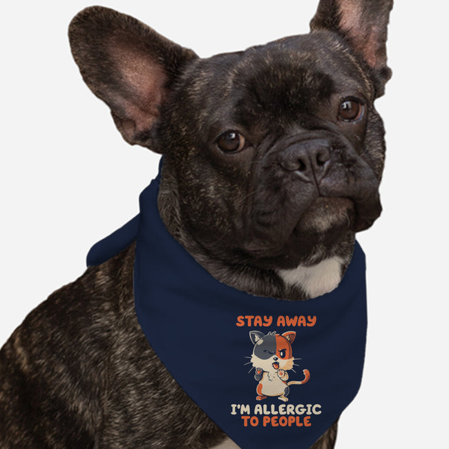 Allergic To People-Dog-Bandana-Pet Collar-koalastudio