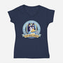 Heeler's Uni-Womens-V-Neck-Tee-Geekydog