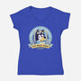 Heeler's Uni-Womens-V-Neck-Tee-Geekydog