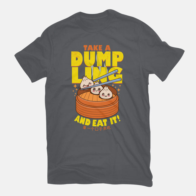 Take A Dumpling And Eat It-Womens-Fitted-Tee-Boggs Nicolas