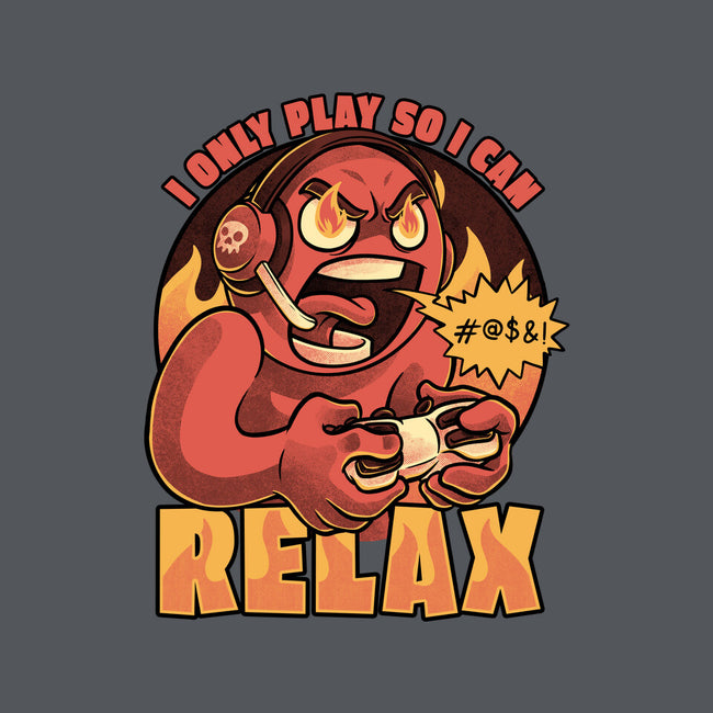 Video Game Relax Player-None-Removable Cover-Throw Pillow-Studio Mootant