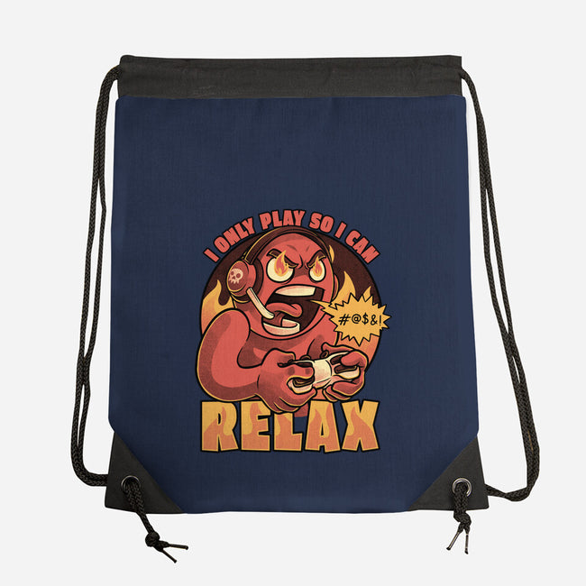 Video Game Relax Player-None-Drawstring-Bag-Studio Mootant