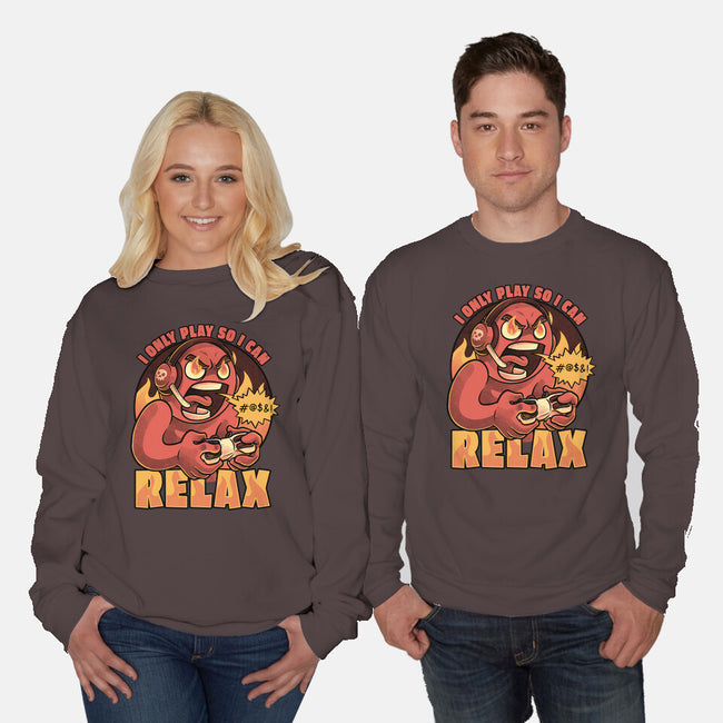 Video Game Relax Player-Unisex-Crew Neck-Sweatshirt-Studio Mootant