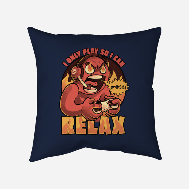 Video Game Relax Player-None-Non-Removable Cover w Insert-Throw Pillow-Studio Mootant