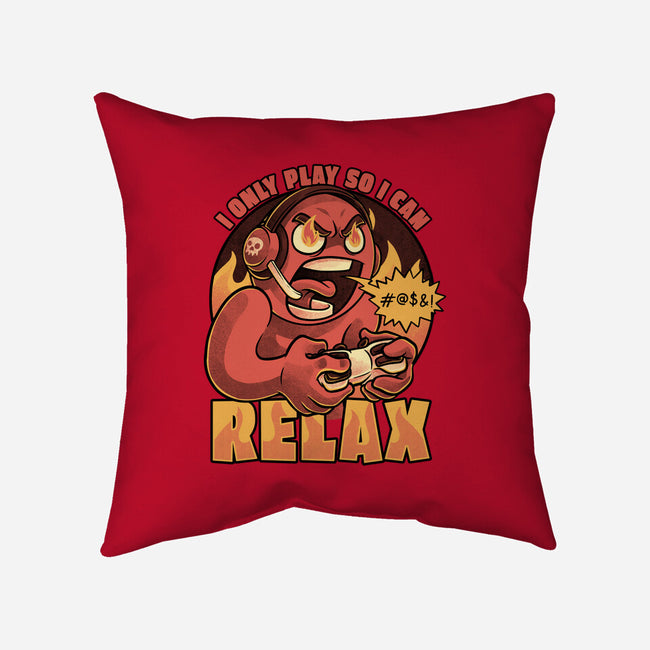 Video Game Relax Player-None-Non-Removable Cover w Insert-Throw Pillow-Studio Mootant