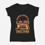 Sacred Order Of Fast Food-Womens-V-Neck-Tee-Studio Mootant