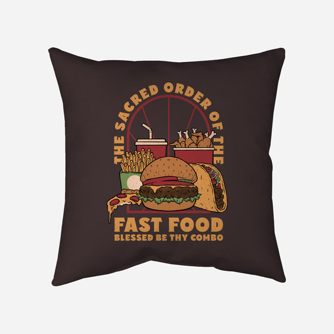 Sacred Order Of Fast Food-None-Removable Cover w Insert-Throw Pillow-Studio Mootant