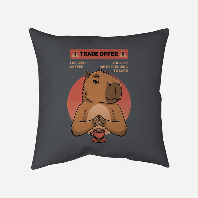 Capybara Coffee Trade-None-Non-Removable Cover w Insert-Throw Pillow-Studio Mootant