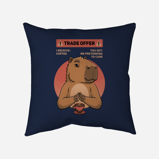 Capybara Coffee Trade-None-Non-Removable Cover w Insert-Throw Pillow-Studio Mootant