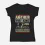 Arthur For King 2024-Womens-V-Neck-Tee-kg07