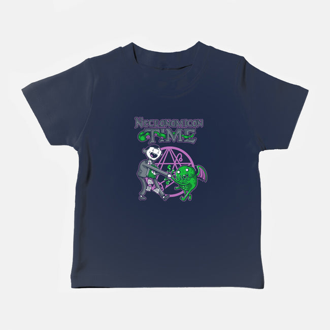 Necronomicon Time-Baby-Basic-Tee-demonigote