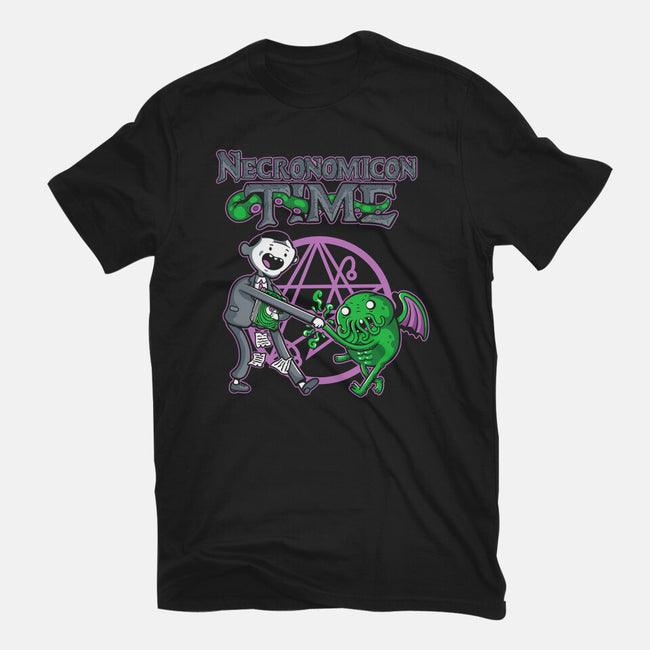 Necronomicon Time-Womens-Fitted-Tee-demonigote