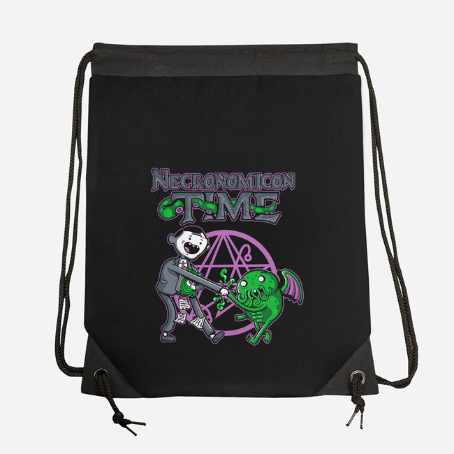 Necronomicon Time-None-Drawstring-Bag-demonigote