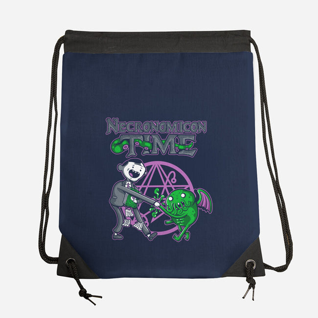 Necronomicon Time-None-Drawstring-Bag-demonigote