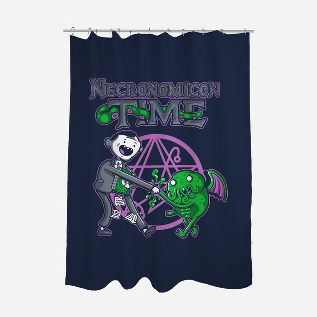 Necronomicon Time-None-Polyester-Shower Curtain-demonigote