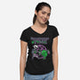 Necronomicon Time-Womens-V-Neck-Tee-demonigote