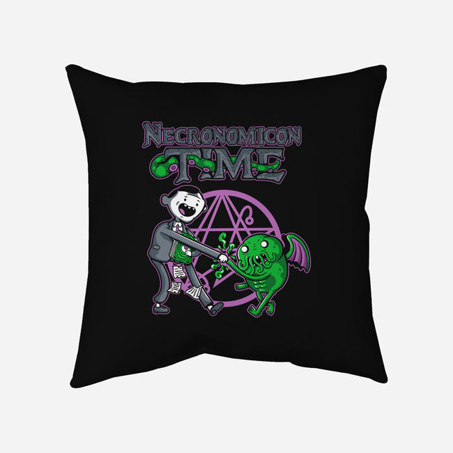 Necronomicon Time-None-Removable Cover-Throw Pillow-demonigote