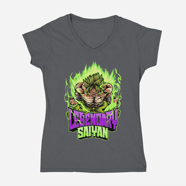 A New Saiyan-Womens-V-Neck-Tee-Diego Oliver