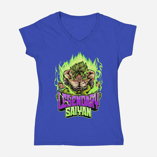 A New Saiyan-Womens-V-Neck-Tee-Diego Oliver