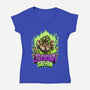 A New Saiyan-Womens-V-Neck-Tee-Diego Oliver