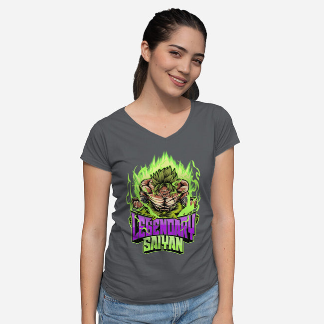 A New Saiyan-Womens-V-Neck-Tee-Diego Oliver