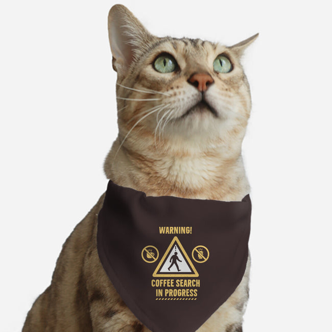 Warning Coffee Search-Cat-Adjustable-Pet Collar-rocketman_art