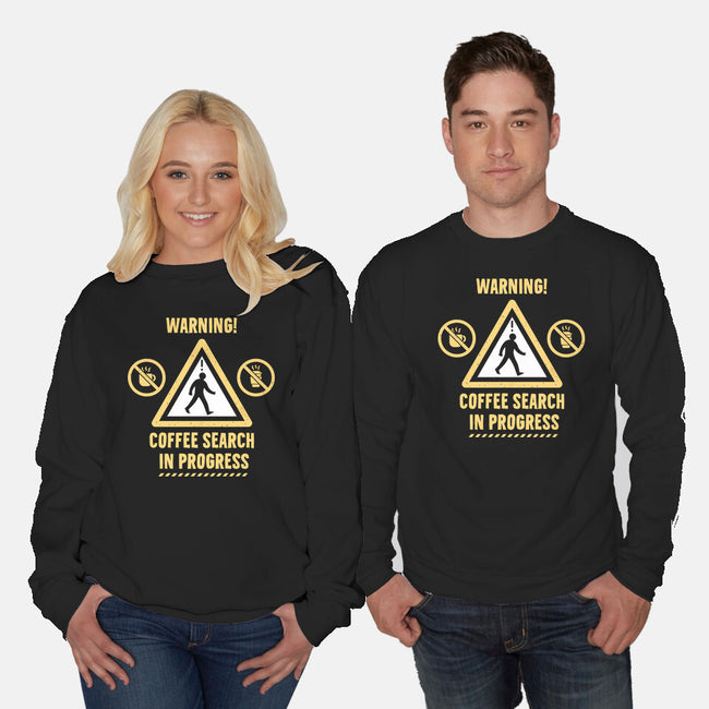 Warning Coffee Search-Unisex-Crew Neck-Sweatshirt-rocketman_art