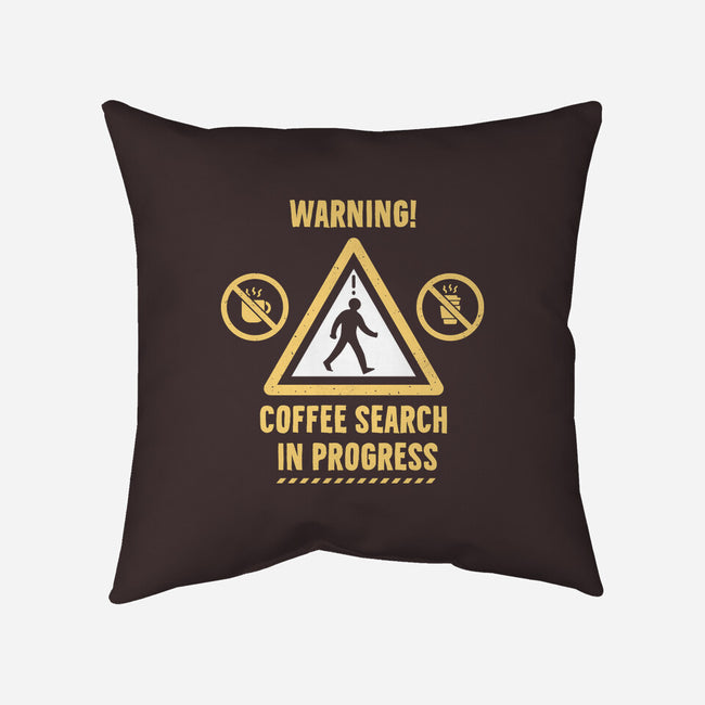 Warning Coffee Search-None-Removable Cover-Throw Pillow-rocketman_art