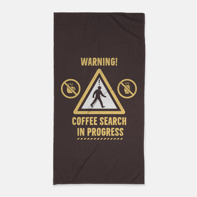 Warning Coffee Search-None-Beach-Towel-rocketman_art