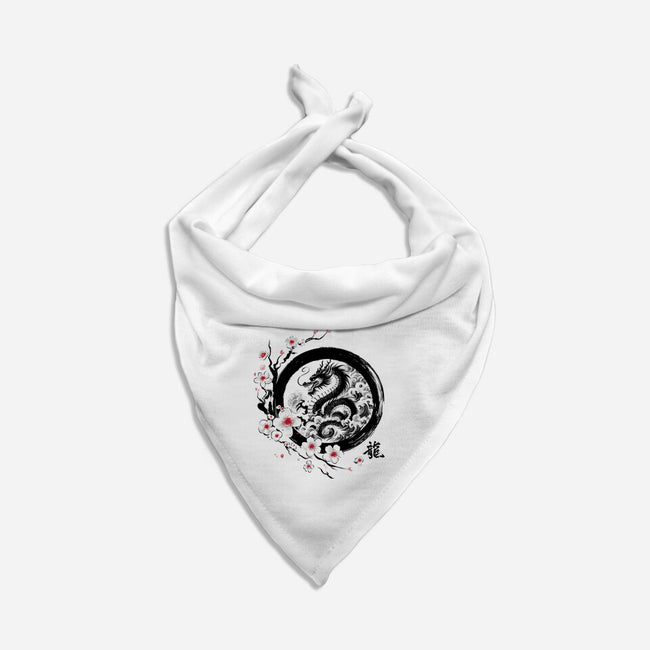 Year Of The Dragon Sumi-e-Dog-Bandana-Pet Collar-DrMonekers