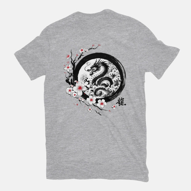 Year Of The Dragon Sumi-e-Womens-Basic-Tee-DrMonekers