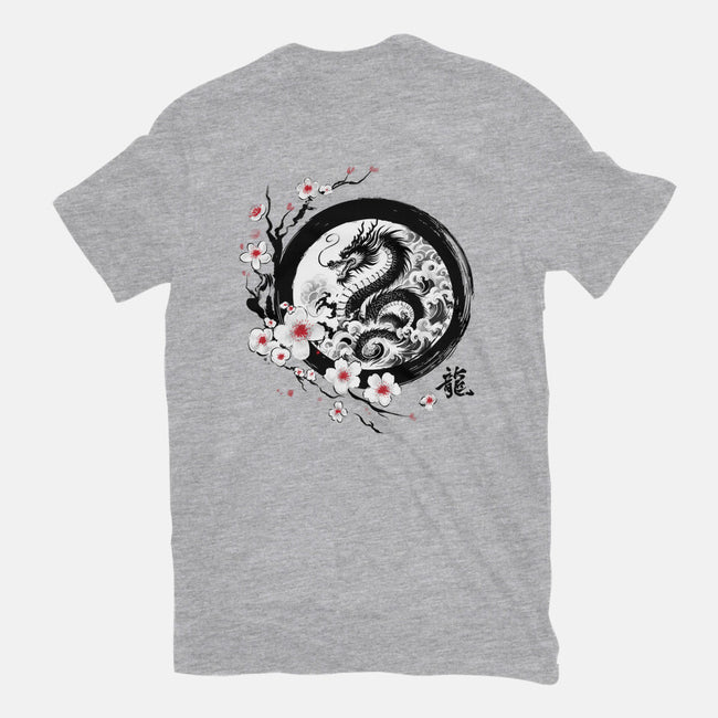 Year Of The Dragon Sumi-e-Womens-Fitted-Tee-DrMonekers