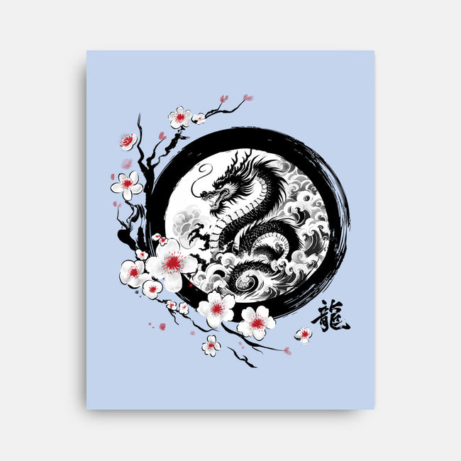 Year Of The Dragon Sumi-e-None-Stretched-Canvas-DrMonekers