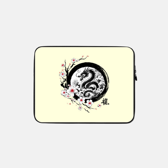 Year Of The Dragon Sumi-e-None-Zippered-Laptop Sleeve-DrMonekers