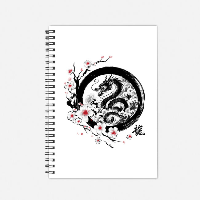 Year Of The Dragon Sumi-e-None-Dot Grid-Notebook-DrMonekers