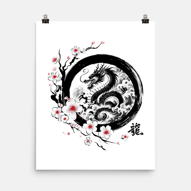 Year Of The Dragon Sumi-e-None-Matte-Poster-DrMonekers