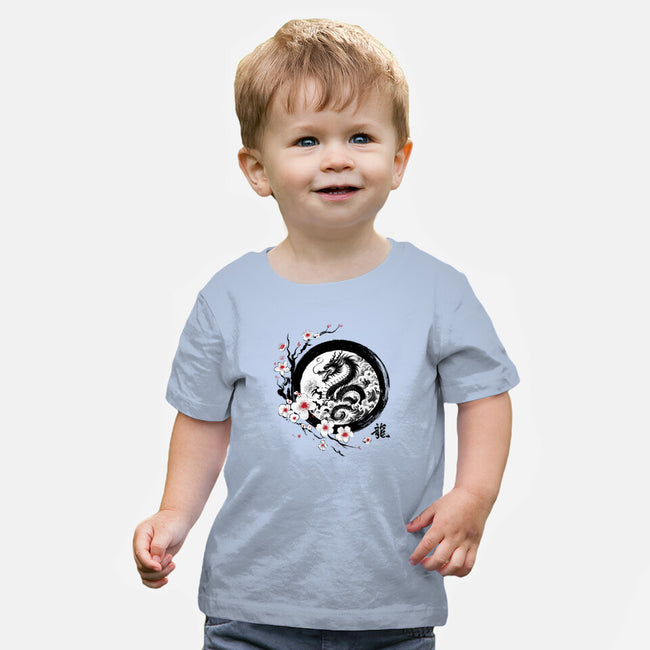 Year Of The Dragon Sumi-e-Baby-Basic-Tee-DrMonekers