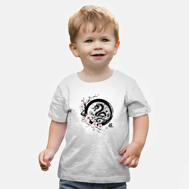 Year Of The Dragon Sumi-e-Baby-Basic-Tee-DrMonekers