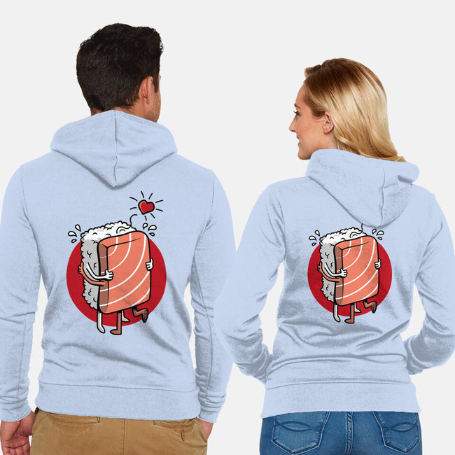 Sushi Love-Unisex-Zip-Up-Sweatshirt-Olipop