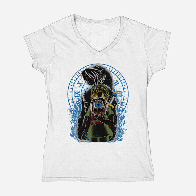 Fierce Deity-Womens-V-Neck-Tee-rmatix