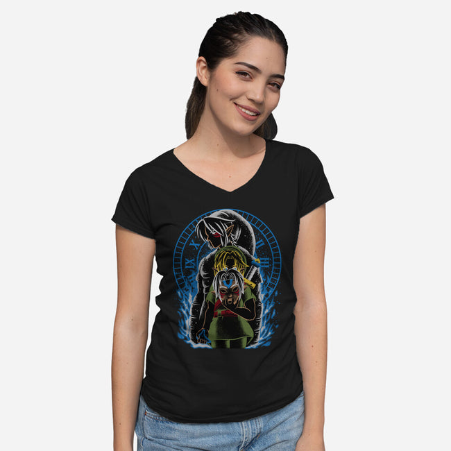 Fierce Deity-Womens-V-Neck-Tee-rmatix