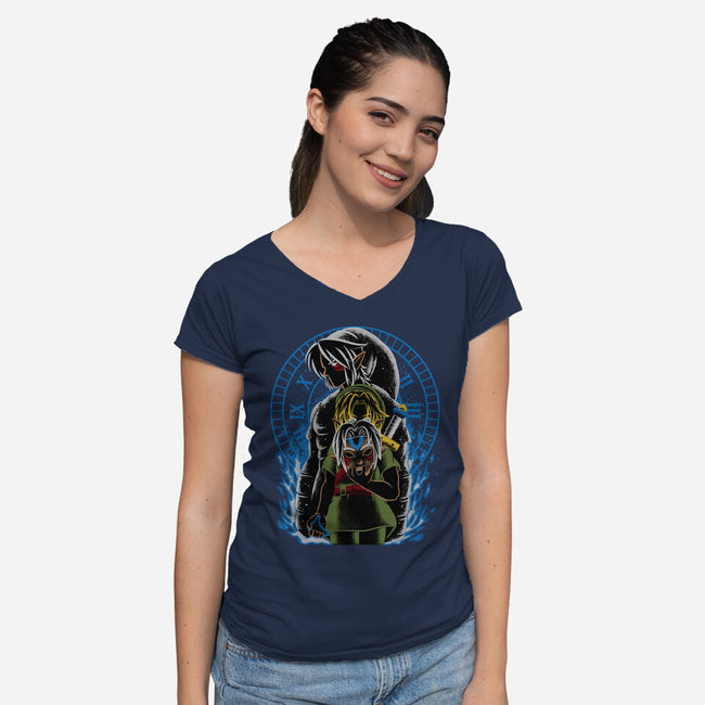 Fierce Deity-Womens-V-Neck-Tee-rmatix