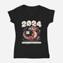 New Year New Dragon-Womens-V-Neck-Tee-RoboMega