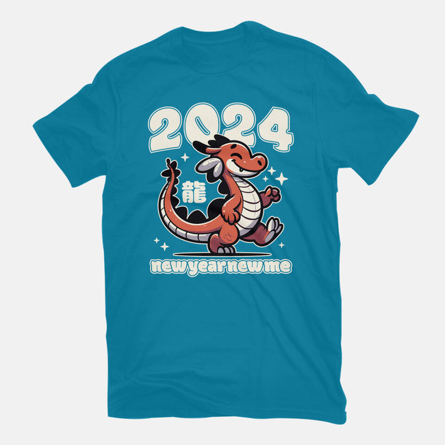 New Year New Dragon-Womens-Basic-Tee-RoboMega