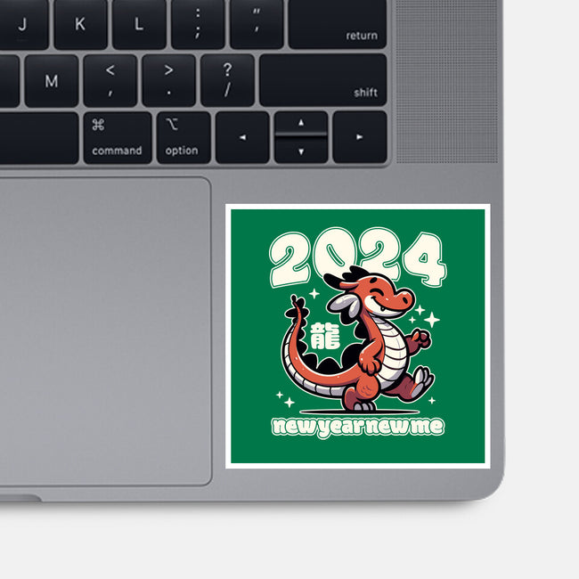 New Year New Dragon-None-Glossy-Sticker-RoboMega