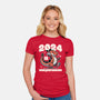 New Year New Dragon-Womens-Fitted-Tee-RoboMega