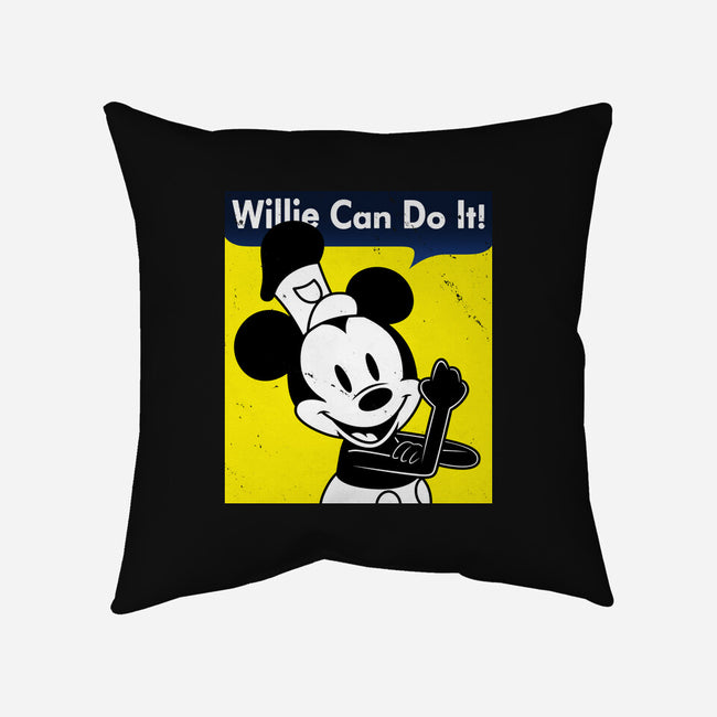 Willie Can Do It-None-Removable Cover w Insert-Throw Pillow-Boggs Nicolas