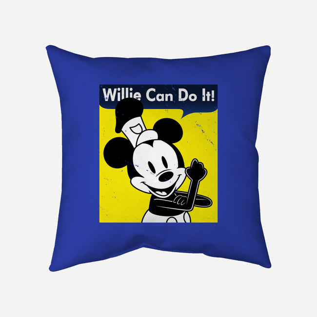 Willie Can Do It-None-Removable Cover w Insert-Throw Pillow-Boggs Nicolas