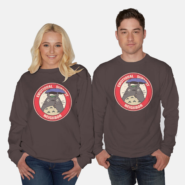 Emotional Support Neighbor-Unisex-Crew Neck-Sweatshirt-turborat14