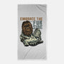 Embrace The Fur Side-None-Beach-Towel-gorillafamstudio